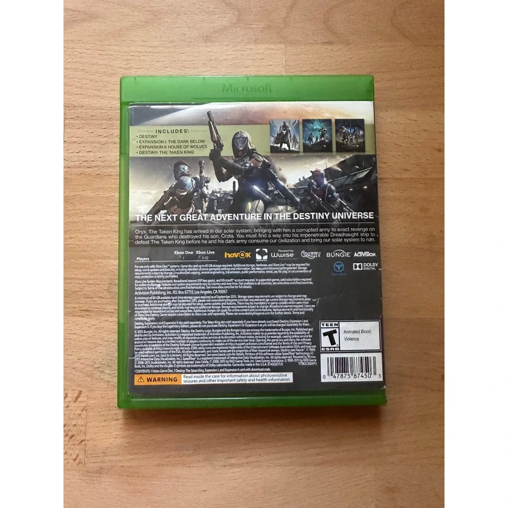 Destiny: The Taken King - Legendary Edition (Microsoft Xbox One, 2015) Tested